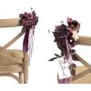 imageLings moment 8 Wedding Artificial Aisle Pew Flowers Chair Markers Decorations Arrangements with Chiffon Ribbons Purple ampamp Blue for Ceremony Floral Reception Home Church Rose Party Outdoor Party DecorDeep Plum  Petal Pink