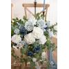 imageLings moment 2PCS Artificial Flower Garland Light Purple Floral Swags Wedding Arch Flowers Lilac Table Centerpieces Decoration Rose Garlands Greenery Arrangements for SweetheartHead Table DecorBludusty Blue  Navy