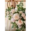 imageLings moment 2PCS Artificial Flower Garland Light Purple Floral Swags Wedding Arch Flowers Lilac Table Centerpieces Decoration Rose Garlands Greenery Arrangements for SweetheartHead Table DecorPkblush  Cream