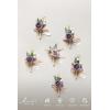imageLings moment Boutonniere for Men 6pcs Groom Groomsmen Boutonniere Artificial Flowers for Wedding DecorPromHomecoming etcSand Beige WhiteBrnlilac  Berry