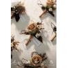 imageLings moment Boutonniere for Men 6pcs Groom Groomsmen Boutonniere Artificial Flowers for Wedding DecorPromHomecoming etcSand Beige WhiteBrnsand Beige  White