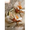 imageLings moment Boutonniere for Men 6pcs Groom Groomsmen Boutonniere Artificial Flowers for Wedding DecorPromHomecoming etcSand Beige WhiteOrrust Boho  Terracotta
