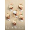 imageLings moment Boutonniere for Men 6pcs Groom Groomsmen Boutonniere Artificial Flowers for Wedding DecorPromHomecoming etcSand Beige WhiteOrterracotta  White