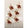 imageLings moment Boutonniere for Men 6pcs Groom Groomsmen Boutonniere Artificial Flowers for Wedding DecorPromHomecoming etcSand Beige WhiteOrterracotta  Orange