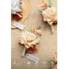 imageLings moment Boutonniere for Men 6pcs Groom Groomsmen Boutonniere Artificial Flowers for Wedding DecorPromHomecoming etcSand Beige WhiteOrterracotta  White