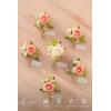imageLings moment Boutonniere for Men 6pcs Groom Groomsmen Boutonniere Artificial Flowers for Wedding DecorPromHomecoming etcSand Beige WhitePkblush Pink  Coral