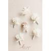 imageLings moment Boutonniere for Men 6pcs Groom Groomsmen Boutonniere Artificial Flowers for Wedding DecorPromHomecoming etcSand Beige WhitePkcream  Blush