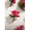 imageLings moment Boutonniere for Men 6pcs Groom Groomsmen Boutonniere Artificial Flowers for Wedding DecorPromHomecoming etcSand Beige WhitePkhot Pink  Magenta Blush