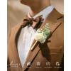 imageLings moment Boutonniere for Men 6pcs Groom Groomsmen Boutonniere Artificial Flowers for Wedding DecorPromHomecoming etcSand Beige WhitePkpink  Dusty Rose