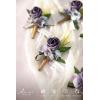 imageLings moment Boutonniere for Men 6pcs Groom Groomsmen Boutonniere Artificial Flowers for Wedding DecorPromHomecoming etcSand Beige WhitePrplpurple