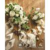 imageLings moment Boutonniere for Men 6pcs Groom Groomsmen Boutonniere Artificial Flowers for Wedding DecorPromHomecoming etcSand Beige WhiteWhtsnow White