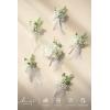 imageLings moment Boutonniere for Men 6pcs Groom Groomsmen Boutonniere Artificial Flowers for Wedding DecorPromHomecoming etcSand Beige WhiteWhtsnow White