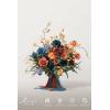 imageLings moment Dusty Rose Wedding Bouquets for Bride Pink Bridal Bouquets for Bride 13 Inch Free Form Artificial Wedding Flower BouquetOrdark Teal  Burnt Orange