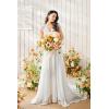 imageLings moment Dusty Rose Wedding Bouquets for Bride Pink Bridal Bouquets for Bride 13 Inch Free Form Artificial Wedding Flower BouquetOrsunflower  Peach