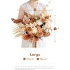 imageLings moment Dusty Rose Wedding Bouquets for Bride Pink Bridal Bouquets for Bride 13 Inch Free Form Artificial Wedding Flower BouquetOrterracotta Boho