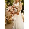 imageLings moment Dusty Rose Wedding Bouquets for Bride Pink Bridal Bouquets for Bride 13 Inch Free Form Artificial Wedding Flower BouquetOrterracotta Boho