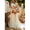 imageLings moment Dusty Rose Wedding Bouquets for Bride Pink Bridal Bouquets for Bride 13 Inch Free Form Artificial Wedding Flower BouquetOrterracotta Boho