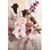 imageLings moment Dusty Rose Wedding Bouquets for Bride Pink Bridal Bouquets for Bride 13 Inch Free Form Artificial Wedding Flower BouquetPk Dusty Rose  Mauve