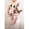 imageLings moment Dusty Rose Wedding Bouquets for Bride Pink Bridal Bouquets for Bride 13 Inch Free Form Artificial Wedding Flower BouquetPk Dusty Rose  Mauve