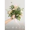 imageLings moment Dusty Rose Wedding Bouquets for Bride Pink Bridal Bouquets for Bride 13 Inch Free Form Artificial Wedding Flower BouquetPkblush