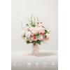 imageLings moment Dusty Rose Wedding Bouquets for Bride Pink Bridal Bouquets for Bride 13 Inch Free Form Artificial Wedding Flower BouquetPkblush