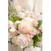 imageLings moment Dusty Rose Wedding Bouquets for Bride Pink Bridal Bouquets for Bride 13 Inch Free Form Artificial Wedding Flower BouquetPkblush