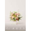 imageLings moment Dusty Rose Wedding Bouquets for Bride Pink Bridal Bouquets for Bride 13 Inch Free Form Artificial Wedding Flower BouquetPkblush Garden