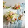 imageLings moment Dusty Rose Wedding Bouquets for Bride Pink Bridal Bouquets for Bride 13 Inch Free Form Artificial Wedding Flower BouquetPkblush Garden