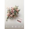 imageLings moment Dusty Rose Wedding Bouquets for Bride Pink Bridal Bouquets for Bride 13 Inch Free Form Artificial Wedding Flower BouquetPkdusty Rose  Cream 02
