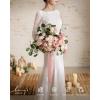 imageLings moment Dusty Rose Wedding Bouquets for Bride Pink Bridal Bouquets for Bride 13 Inch Free Form Artificial Wedding Flower BouquetPkdusty Rose