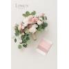 imageLings moment Dusty Rose Wedding Bouquets for Bride Pink Bridal Bouquets for Bride 13 Inch Free Form Artificial Wedding Flower BouquetPkdusty Rose