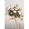 imageLings moment Dusty Rose Wedding Bouquets for Bride Pink Bridal Bouquets for Bride 13 Inch Free Form Artificial Wedding Flower BouquetPkdusty Rose