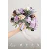 imageLings moment Dusty Rose Wedding Bouquets for Bride Pink Bridal Bouquets for Bride 13 Inch Free Form Artificial Wedding Flower BouquetPrpllavender Purple