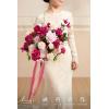 imageLings moment Dusty Rose Wedding Bouquets for Bride Pink Bridal Bouquets for Bride 13 Inch Free Form Artificial Wedding Flower BouquetRedblush  Pink 02