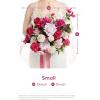 imageLings moment Dusty Rose Wedding Bouquets for Bride Pink Bridal Bouquets for Bride 13 Inch Free Form Artificial Wedding Flower BouquetRedblush  Pink 02