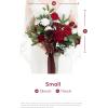 imageLings moment Dusty Rose Wedding Bouquets for Bride Pink Bridal Bouquets for Bride 13 Inch Free Form Artificial Wedding Flower BouquetRedchristmas Red