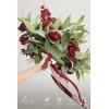 imageLings moment Dusty Rose Wedding Bouquets for Bride Pink Bridal Bouquets for Bride 13 Inch Free Form Artificial Wedding Flower BouquetRedmarsala  Blush