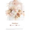 imageLings moment Dusty Rose Wedding Bouquets for Bride Pink Bridal Bouquets for Bride 13 Inch Free Form Artificial Wedding Flower BouquetWhtbeige