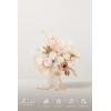 imageLings moment Dusty Rose Wedding Bouquets for Bride Pink Bridal Bouquets for Bride 13 Inch Free Form Artificial Wedding Flower BouquetWhtbeige