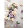 imageLings moment Fake Flowers Box Faux Artificial Greenery Stems Foam Roses Silk Leaves for Centerpieces Bouquet Wedding Floral Arrangements Bridal Shower Party Lavender ampamp Cream Deluxe ComboPrpllavender  Cream
