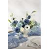 imageLings moment Fake Flowers Box Faux Artificial Greenery Stems Foam Roses Silk Leaves for Centerpieces Bouquet Wedding Floral Arrangements Bridal Shower Party Lavender ampamp Cream Deluxe ComboBludusty Blue  Navy  Ivory