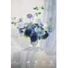 imageLings moment Fake Flowers Box Faux Artificial Greenery Stems Foam Roses Silk Leaves for Centerpieces Bouquet Wedding Floral Arrangements Bridal Shower Party Lavender ampamp Cream Deluxe ComboBludusty Blue  Ivory  Sage