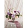 imageLings moment Fake Flowers Box Faux Artificial Greenery Stems Foam Roses Silk Leaves for Centerpieces Bouquet Wedding Floral Arrangements Bridal Shower Party Lavender ampamp Cream Deluxe ComboPrpllilac  Cream