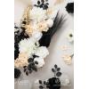 imageLings moment Fake Flowers Box Faux Artificial Greenery Stems Foam Roses Silk Leaves for Centerpieces Bouquet Wedding Floral Arrangements Bridal Shower Party Lavender ampamp Cream Deluxe ComboWhtwhite  Black  Golden