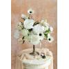 imageLings moment Fake Flowers Box Faux Artificial Greenery Stems Foam Roses Silk Leaves for Centerpieces Bouquet Wedding Floral Arrangements Bridal Shower Party Lavender ampamp Cream Deluxe ComboWhtwhite  Dark Green