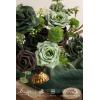 imageLings moment Fake Flowers Box Faux Artificial Greenery Stems Foam Roses Silk Leaves for Centerpieces Bouquet Wedding Floral Arrangements Bridal Shower Party Lavender ampamp Cream Deluxe ComboGrnemerald  Gold