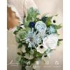 imageLings moment Fake Flowers Box Faux Artificial Greenery Stems Foam Roses Silk Leaves for Centerpieces Bouquet Wedding Floral Arrangements Bridal Shower Party Lavender ampamp Cream Deluxe ComboWhtwhite  Green