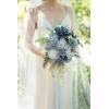 imageLings moment Fake Flowers Box Faux Artificial Greenery Stems Foam Roses Silk Leaves for Centerpieces Bouquet Wedding Floral Arrangements Bridal Shower Party Lavender ampamp Cream Deluxe ComboBludusty Blue  Navy