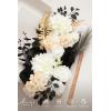 imageLings moment Fake Flowers Box Faux Artificial Greenery Stems Foam Roses Silk Leaves for Centerpieces Bouquet Wedding Floral Arrangements Bridal Shower Party Lavender ampamp Cream Deluxe ComboWhtwhite  Black  Golden