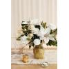 imageLings moment Fake Flowers Box Faux Artificial Greenery Stems Foam Roses Silk Leaves for Centerpieces Bouquet Wedding Floral Arrangements Bridal Shower Party Lavender ampamp Cream Deluxe ComboGrnchampagne Chrismas